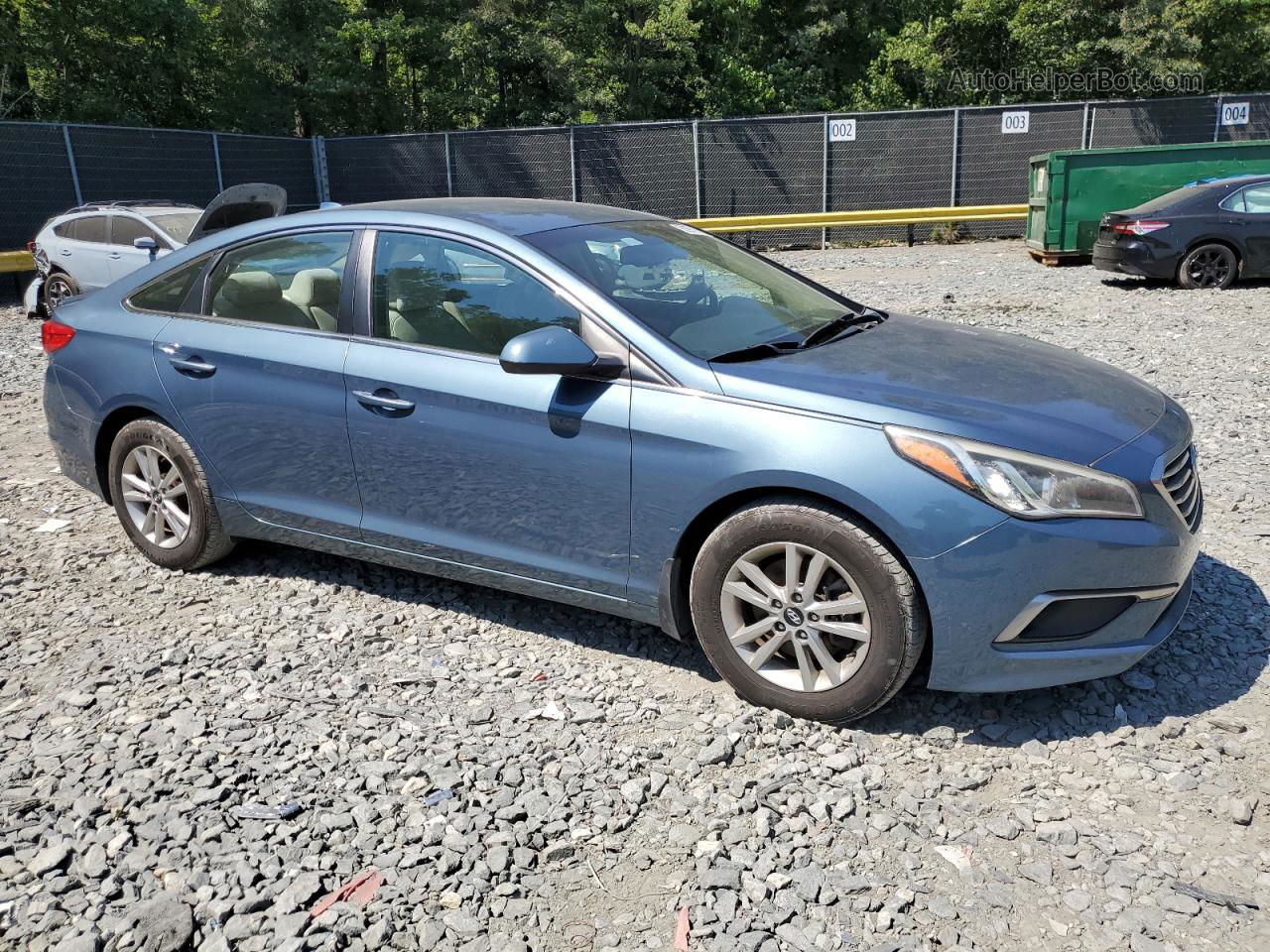 2017 Hyundai Sonata Se Синий vin: 5NPE24AF1HH482700