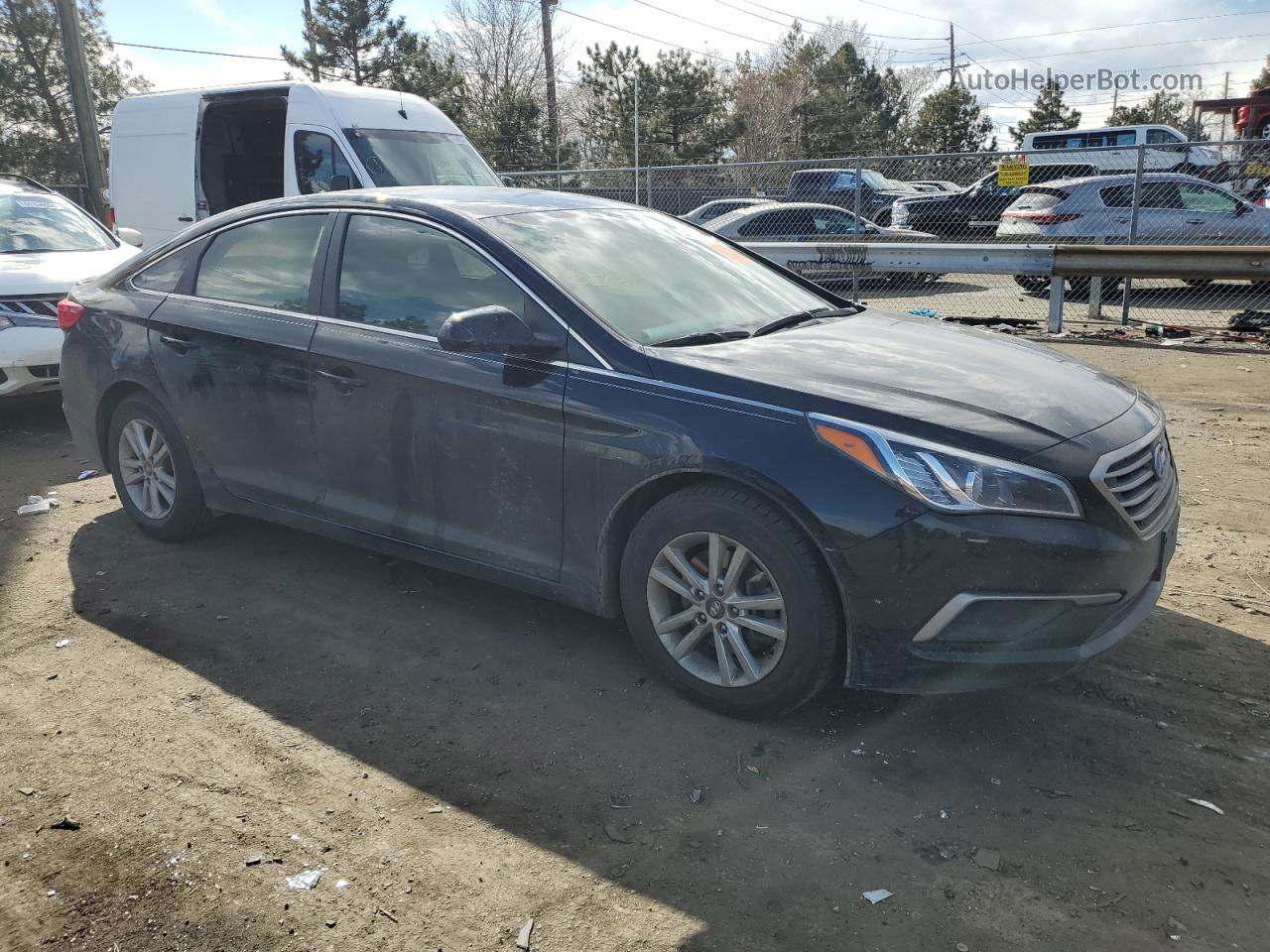 2017 Hyundai Sonata Se Black vin: 5NPE24AF1HH527666