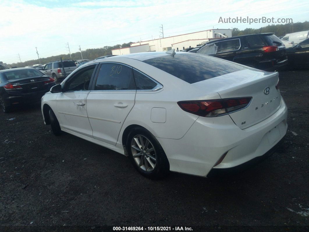 2018 Hyundai Sonata Se White vin: 5NPE24AF1JH617096