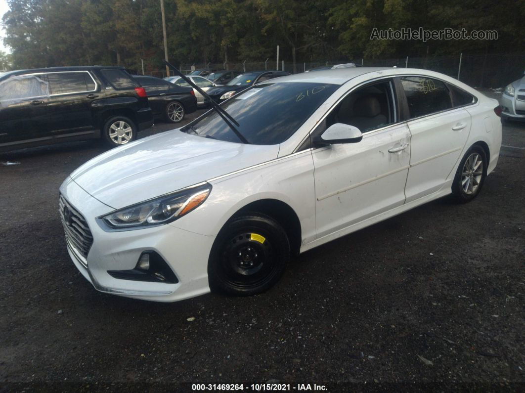 2018 Hyundai Sonata Se White vin: 5NPE24AF1JH617096