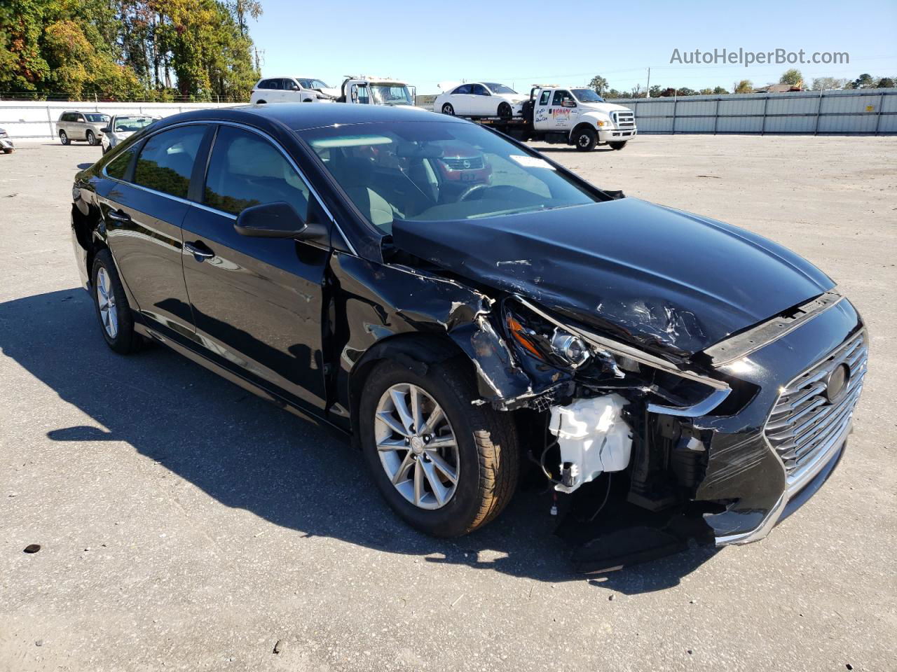 2018 Hyundai Sonata Se Черный vin: 5NPE24AF1JH617647