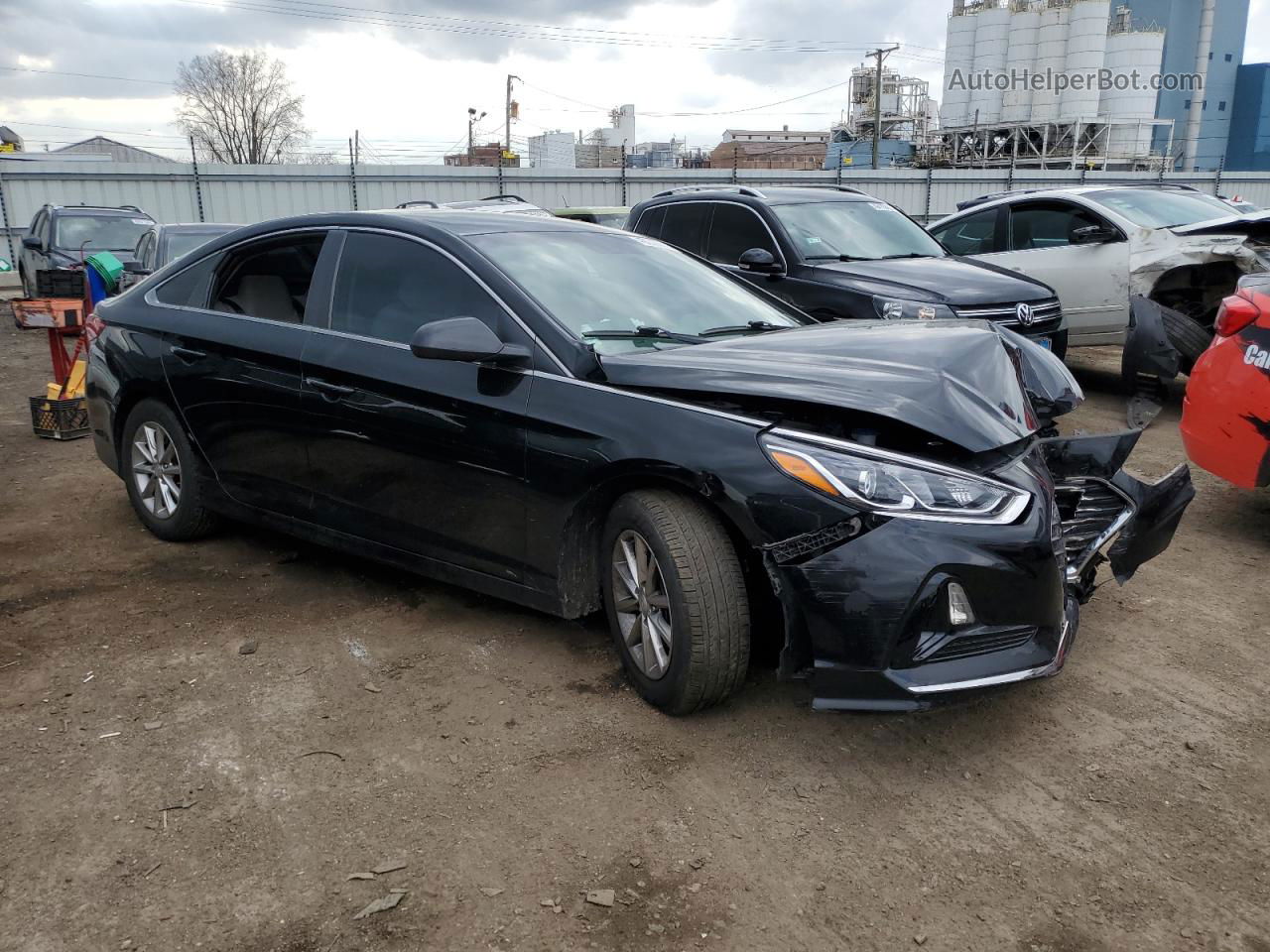 2018 Hyundai Sonata Se Черный vin: 5NPE24AF1JH647456