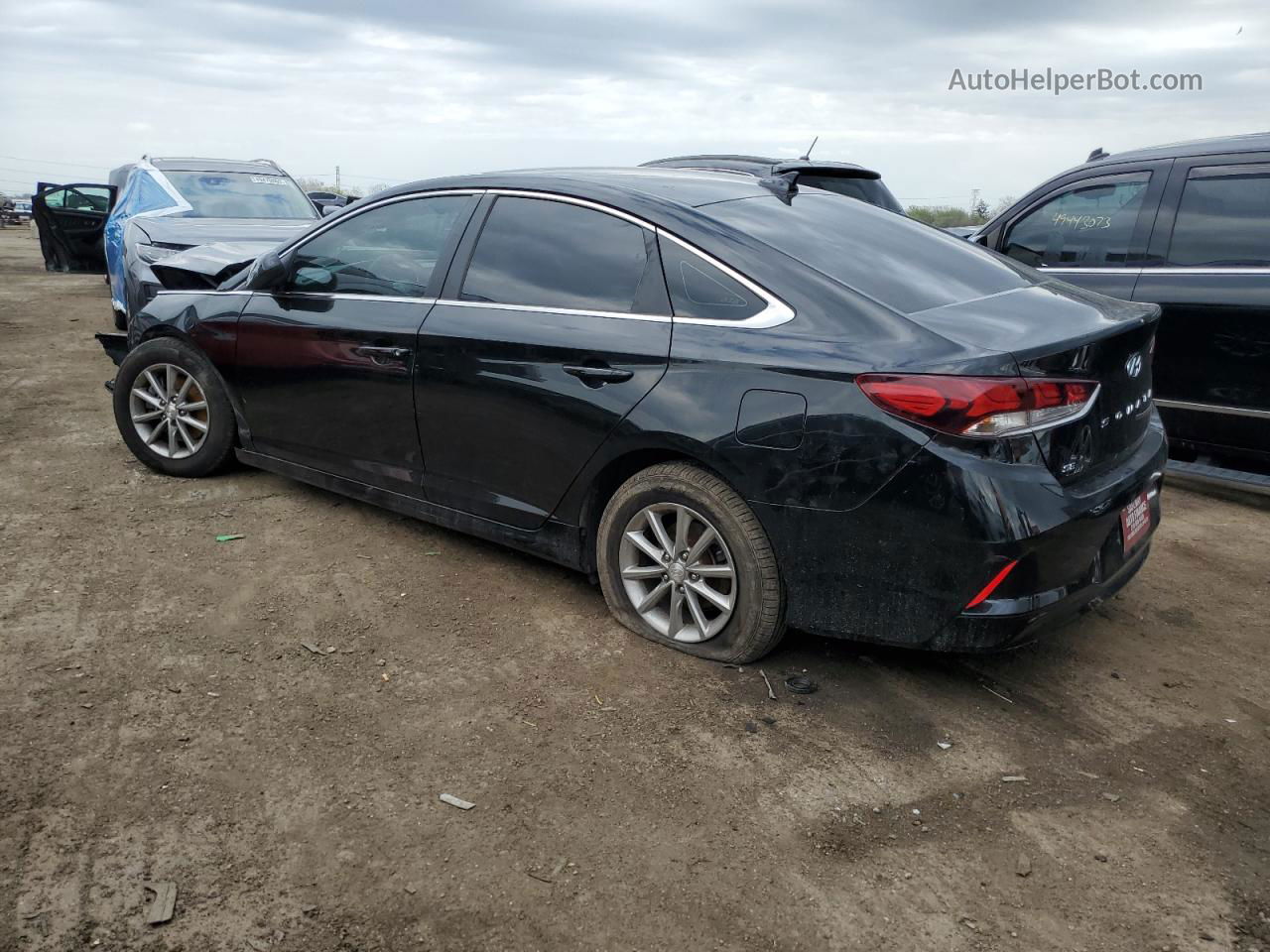 2018 Hyundai Sonata Se Black vin: 5NPE24AF1JH647456