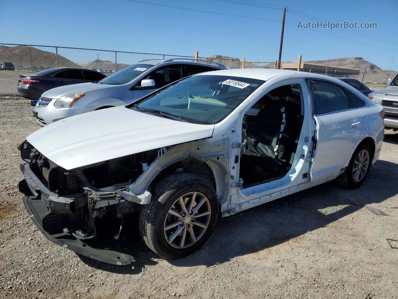 2018 Hyundai Sonata Se White vin: 5NPE24AF1JH685379