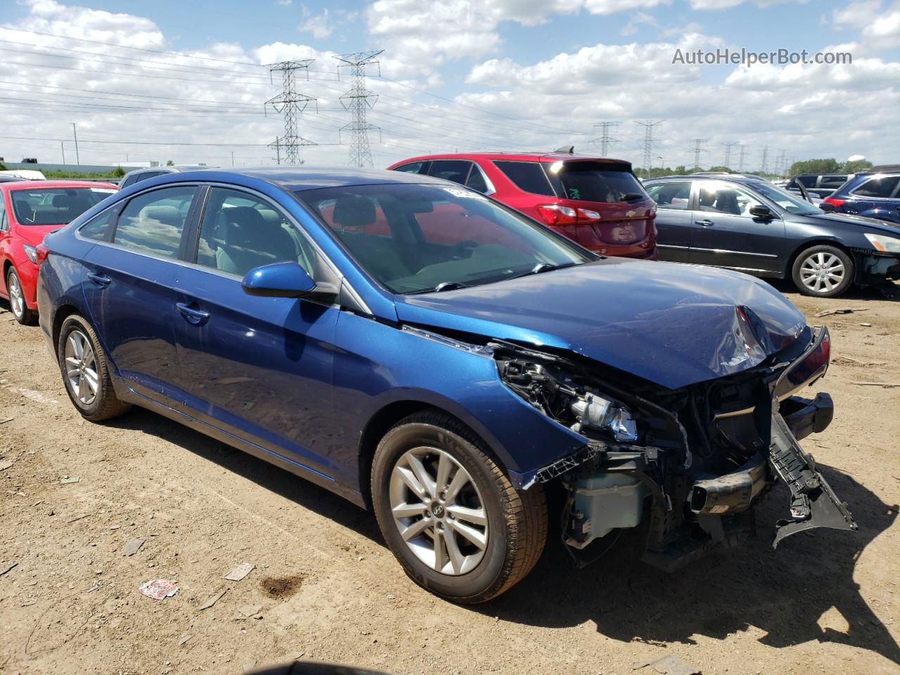 2017 Hyundai Sonata Se Blue vin: 5NPE24AF2HH488148