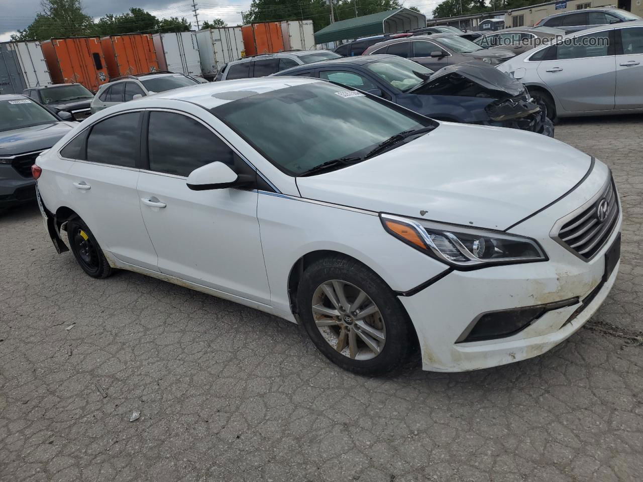 2017 Hyundai Sonata Se White vin: 5NPE24AF2HH491552