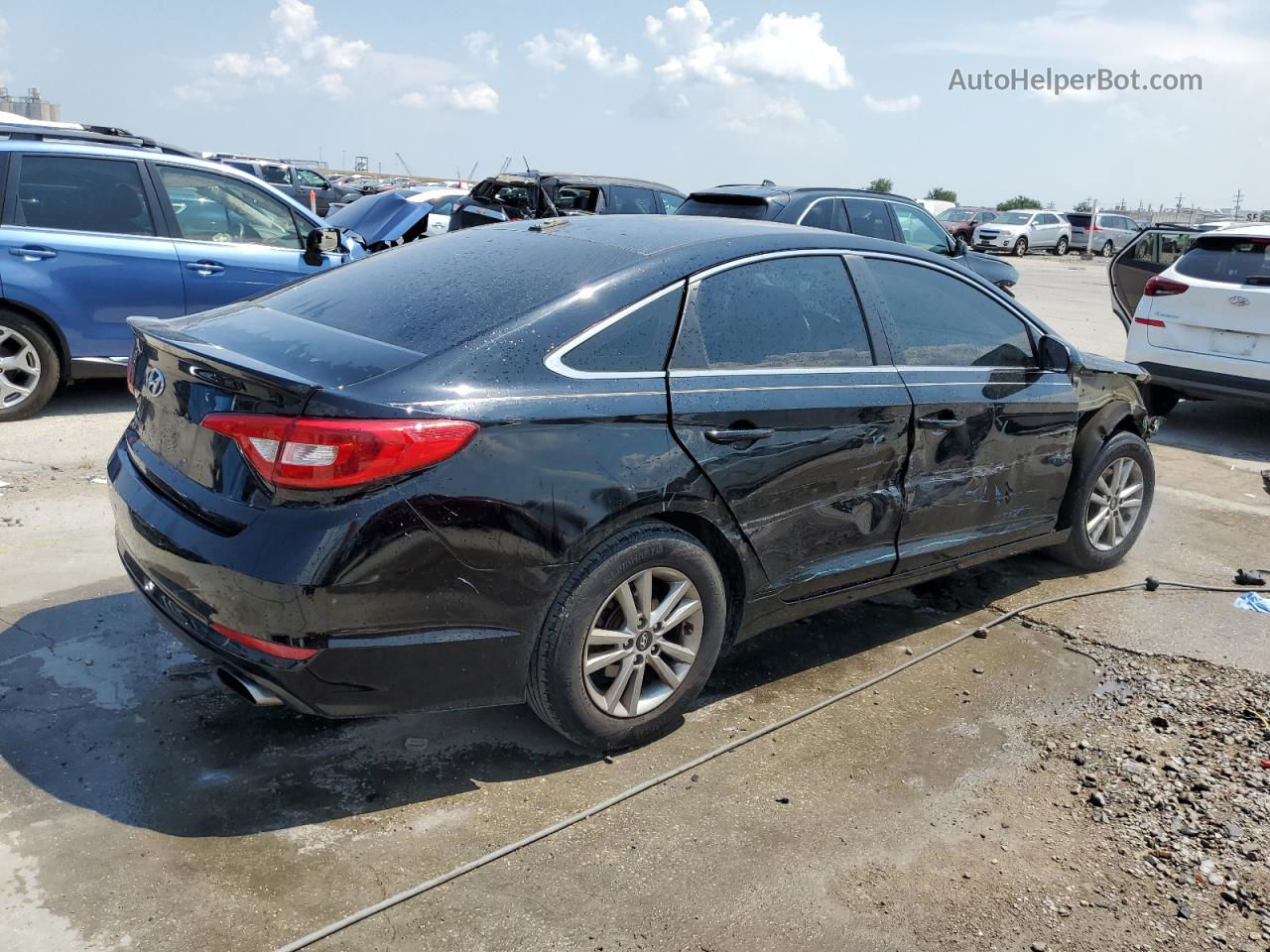 2017 Hyundai Sonata Se Черный vin: 5NPE24AF2HH523061