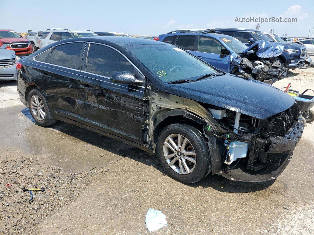 2017 Hyundai Sonata Se Black vin: 5NPE24AF2HH523061