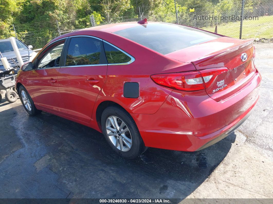 2017 Hyundai Sonata   Red vin: 5NPE24AF2HH549028