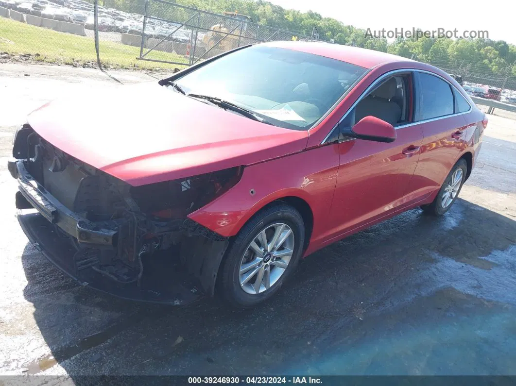 2017 Hyundai Sonata   Red vin: 5NPE24AF2HH549028