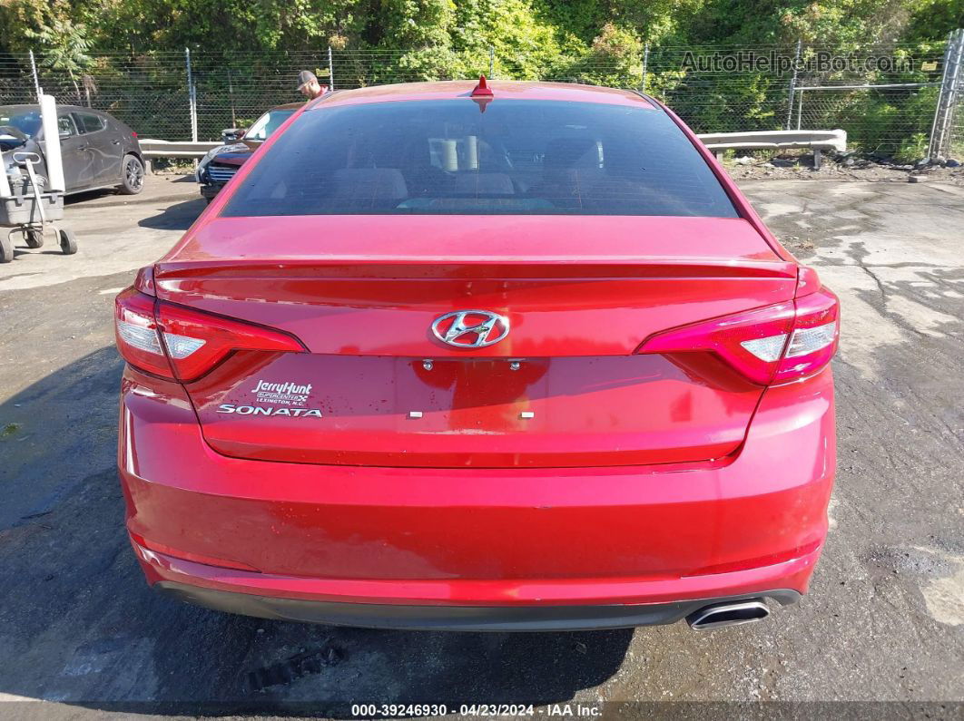 2017 Hyundai Sonata   Red vin: 5NPE24AF2HH549028