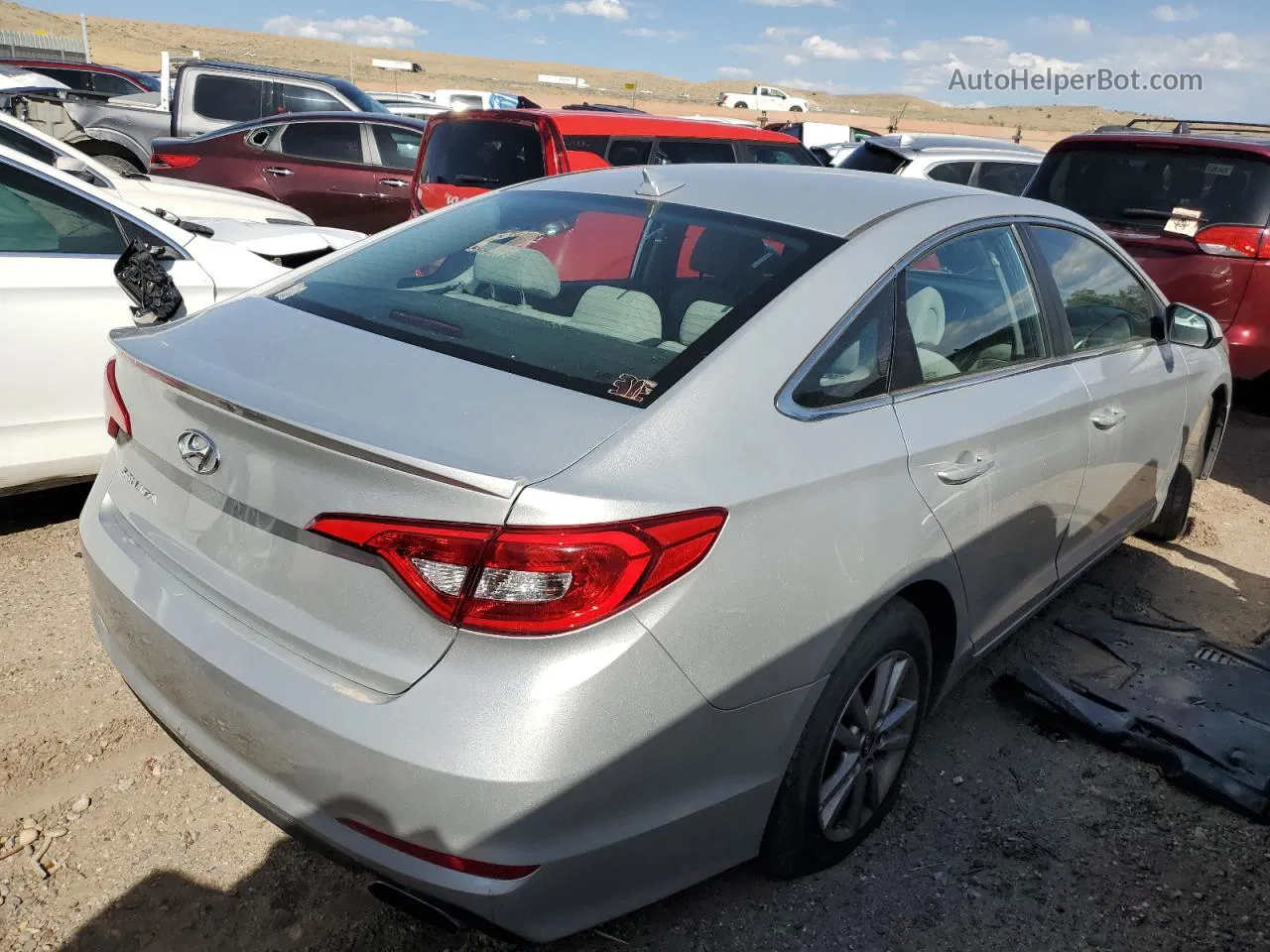 2017 Hyundai Sonata Se Silver vin: 5NPE24AF2HH554570