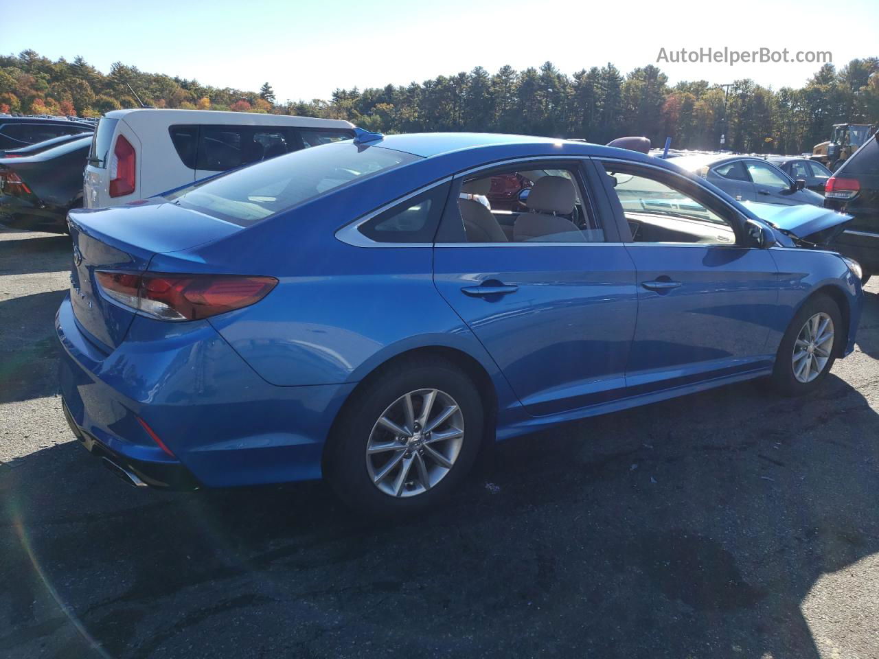 2018 Hyundai Sonata Se Синий vin: 5NPE24AF2JH613364