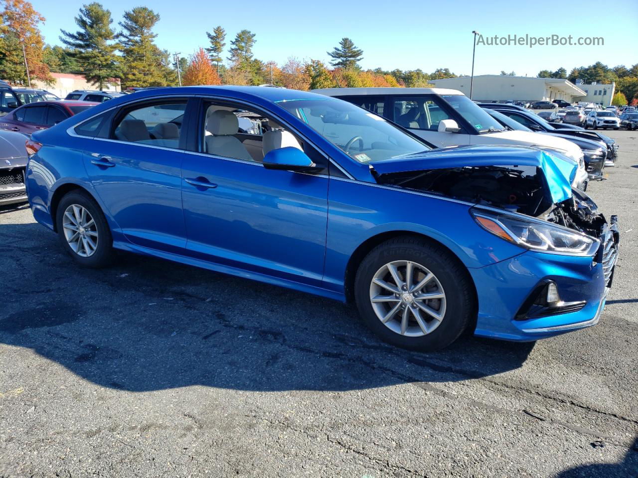 2018 Hyundai Sonata Se Blue vin: 5NPE24AF2JH613364