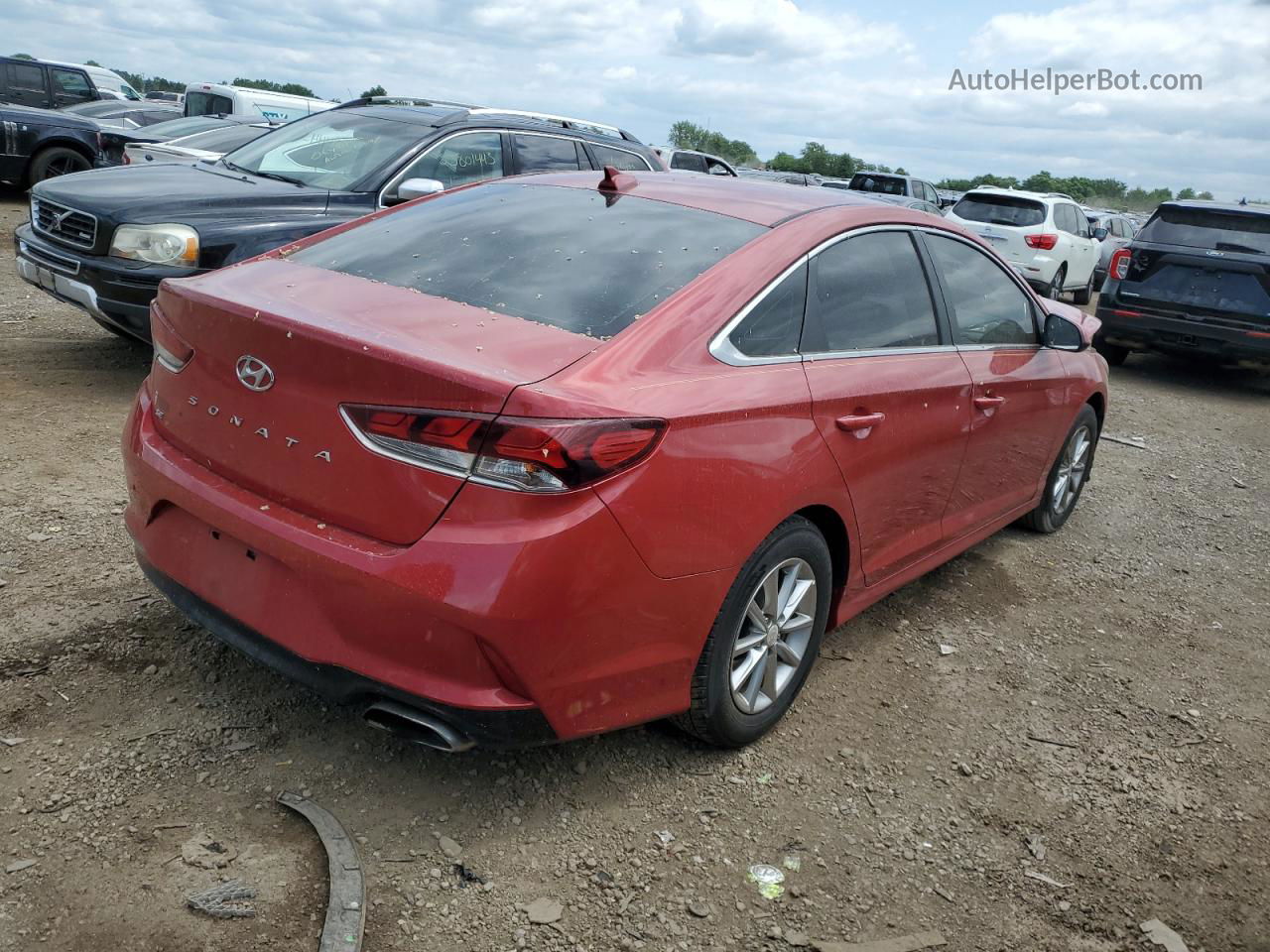 2018 Hyundai Sonata Se Темно-бордовый vin: 5NPE24AF2JH640886