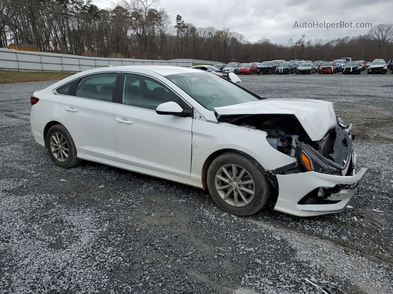 2018 Hyundai Sonata Se White vin: 5NPE24AF2JH709933