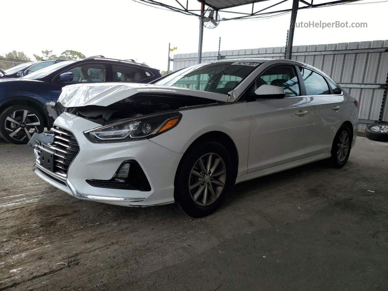 2018 Hyundai Sonata Se White vin: 5NPE24AF2JH713058