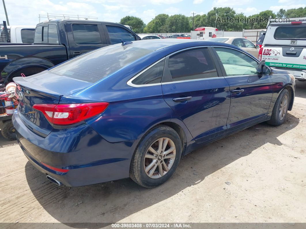 2015 Hyundai Sonata Se Blue vin: 5NPE24AF3FH120607