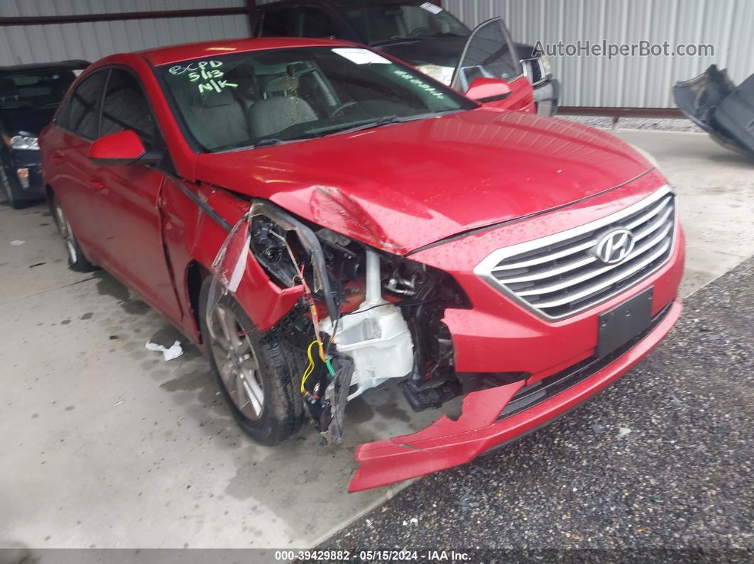 2017 Hyundai Sonata   Red vin: 5NPE24AF3HH448287