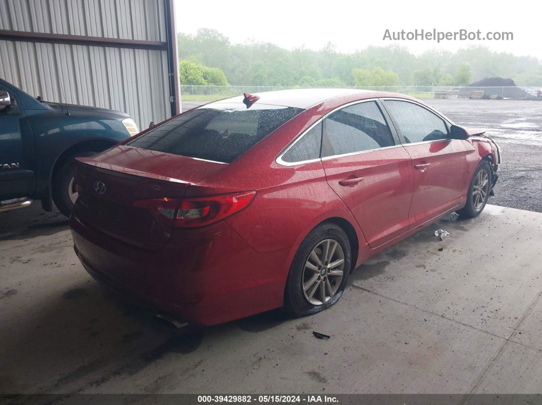 2017 Hyundai Sonata   Red vin: 5NPE24AF3HH448287