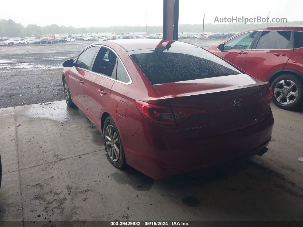 2017 Hyundai Sonata   Red vin: 5NPE24AF3HH448287