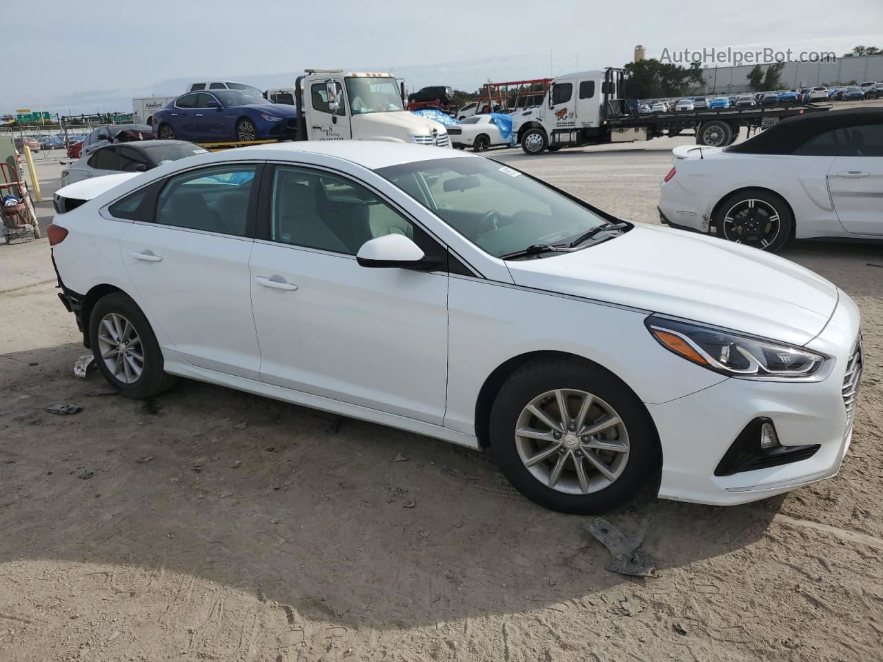 2018 Hyundai Sonata Se White vin: 5NPE24AF3JH605144