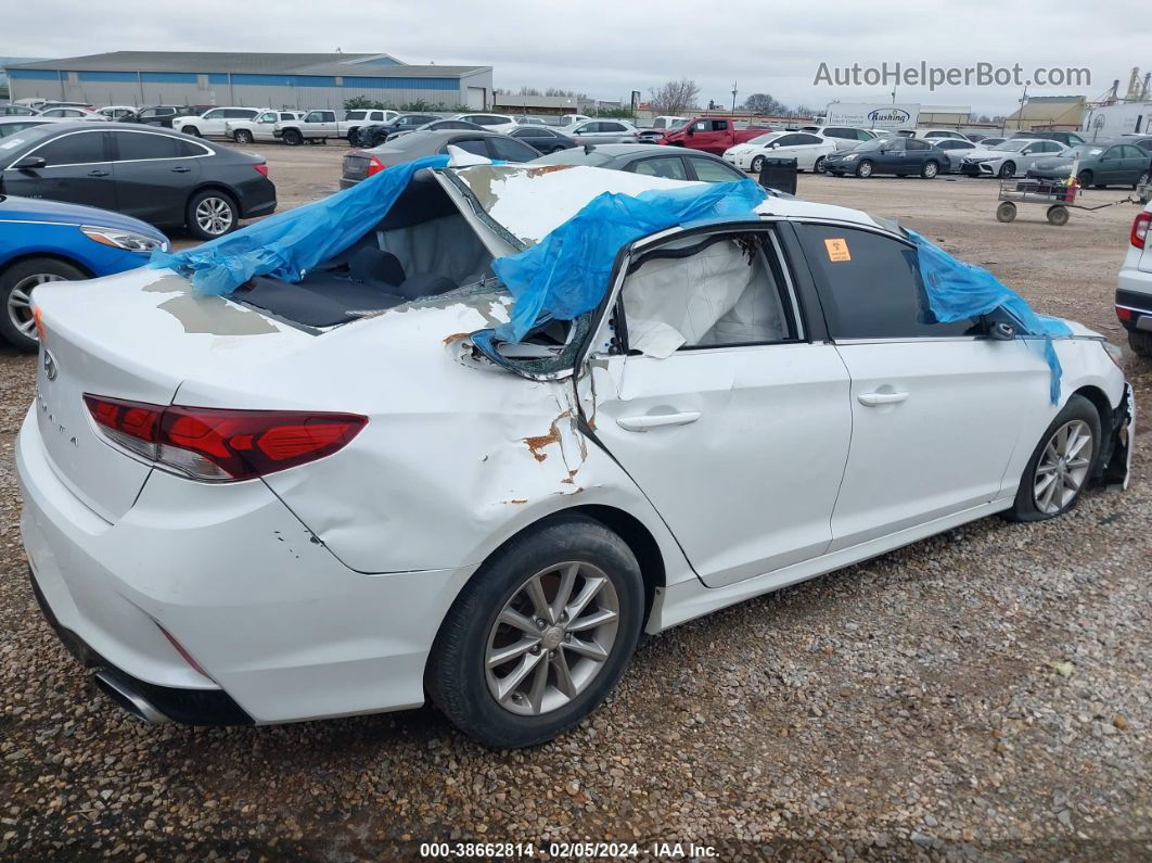 2018 Hyundai Sonata Se White vin: 5NPE24AF3JH698974