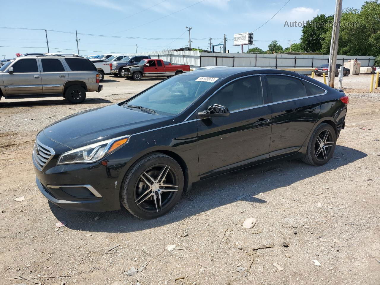 2017 Hyundai Sonata Se Black vin: 5NPE24AF4HH477300