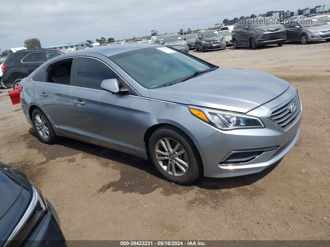 2017 Hyundai Sonata   Silver vin: 5NPE24AF4HH561438