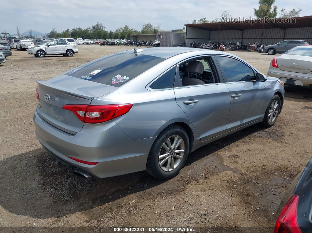 2017 Hyundai Sonata   Silver vin: 5NPE24AF4HH561438