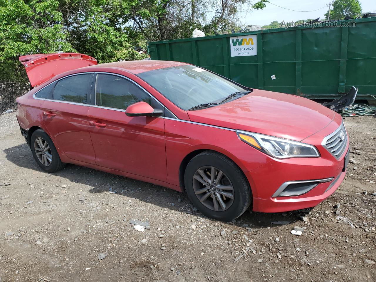 2017 Hyundai Sonata Se Red vin: 5NPE24AF4HH568177