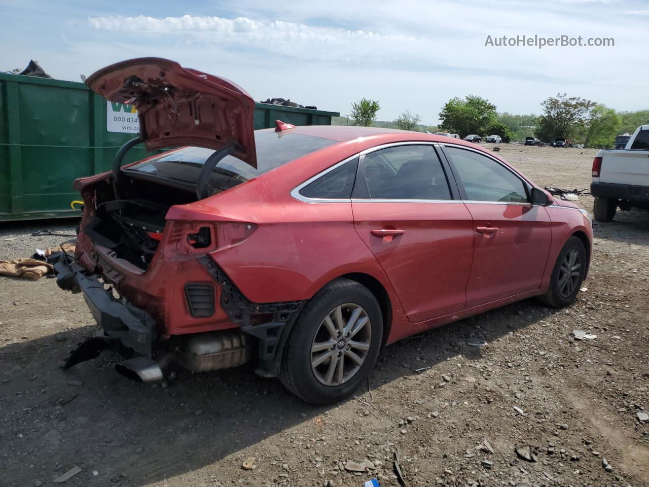 2017 Hyundai Sonata Se Red vin: 5NPE24AF4HH568177