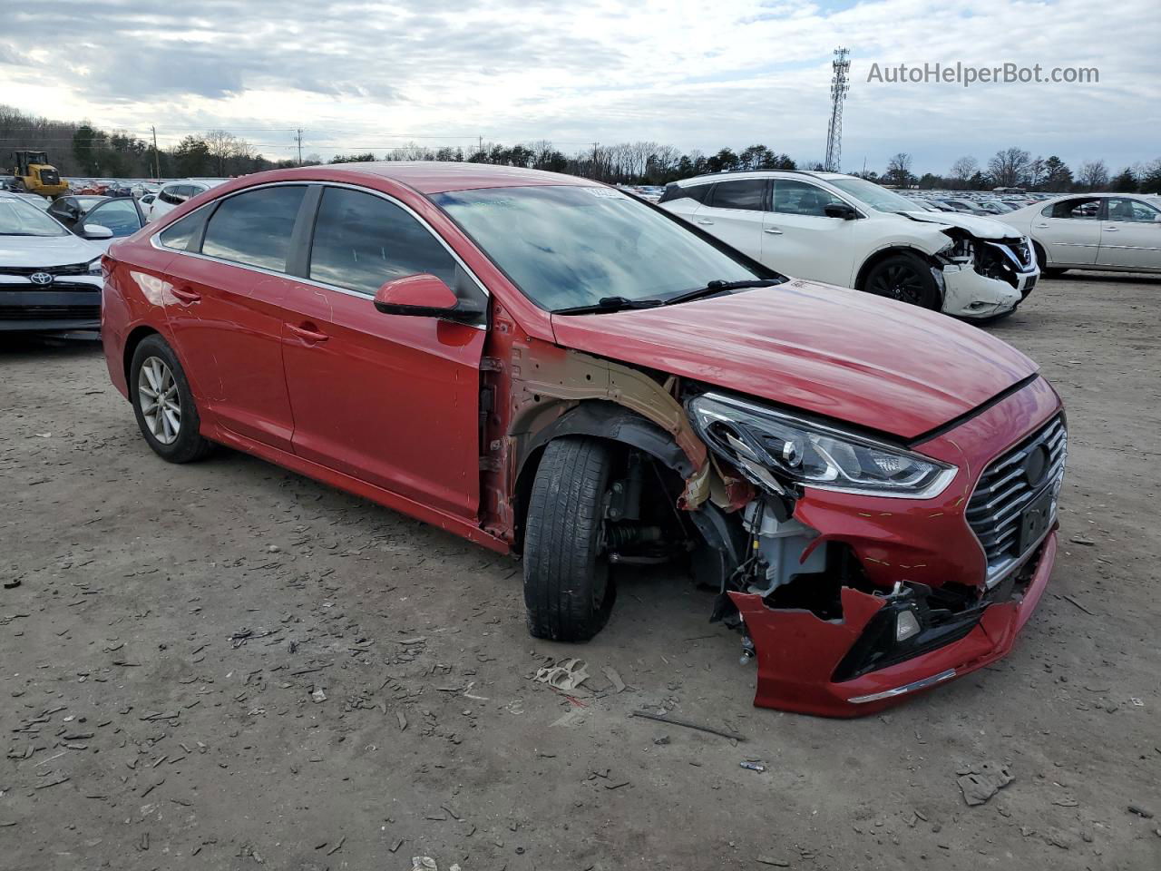 2018 Hyundai Sonata Se Красный vin: 5NPE24AF4JH713756