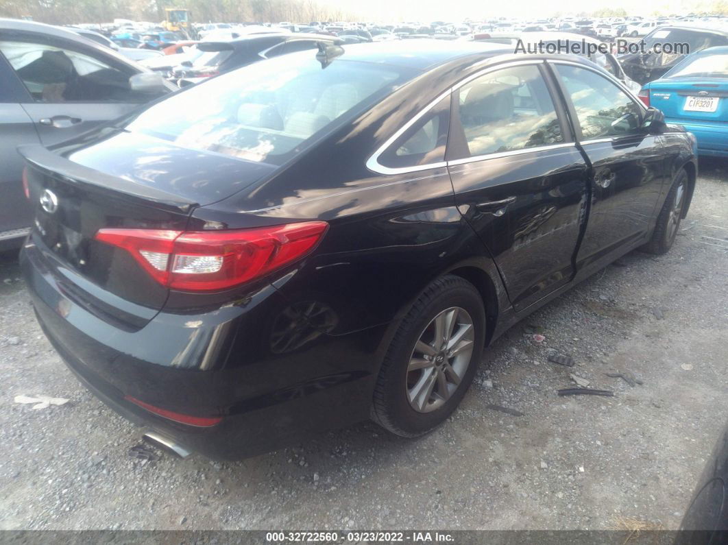 2015 Hyundai Sonata 2.4l Se Black vin: 5NPE24AF5FH022808