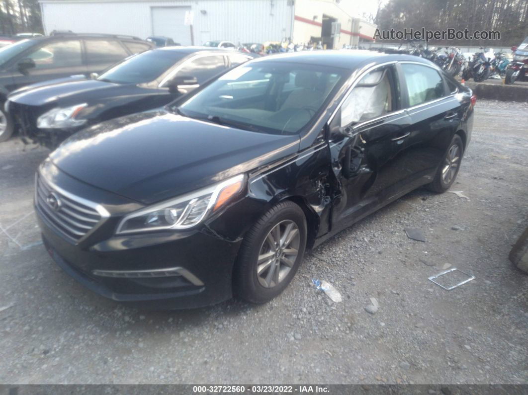 2015 Hyundai Sonata 2.4l Se Black vin: 5NPE24AF5FH022808