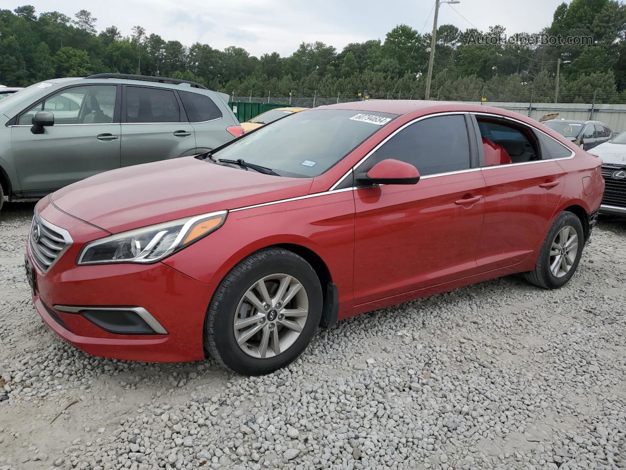 2017 Hyundai Sonata Se Красный vin: 5NPE24AF5HH464586