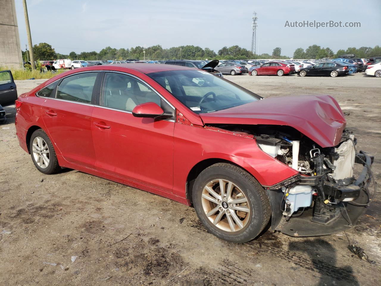 2017 Hyundai Sonata Se Red vin: 5NPE24AF5HH486619