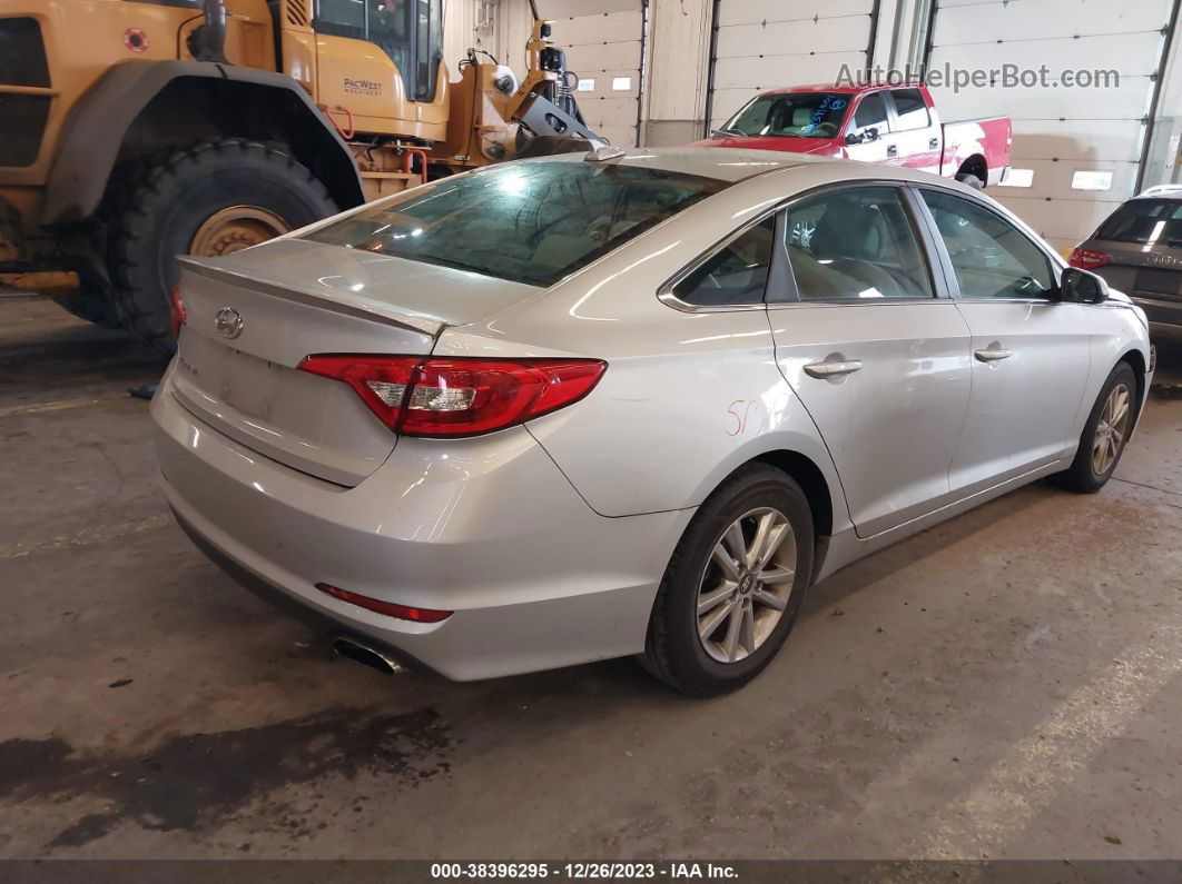 2017 Hyundai Sonata   Silver vin: 5NPE24AF5HH532837