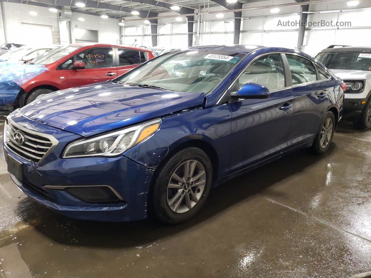 2017 Hyundai Sonata Se Синий vin: 5NPE24AF5HH566485