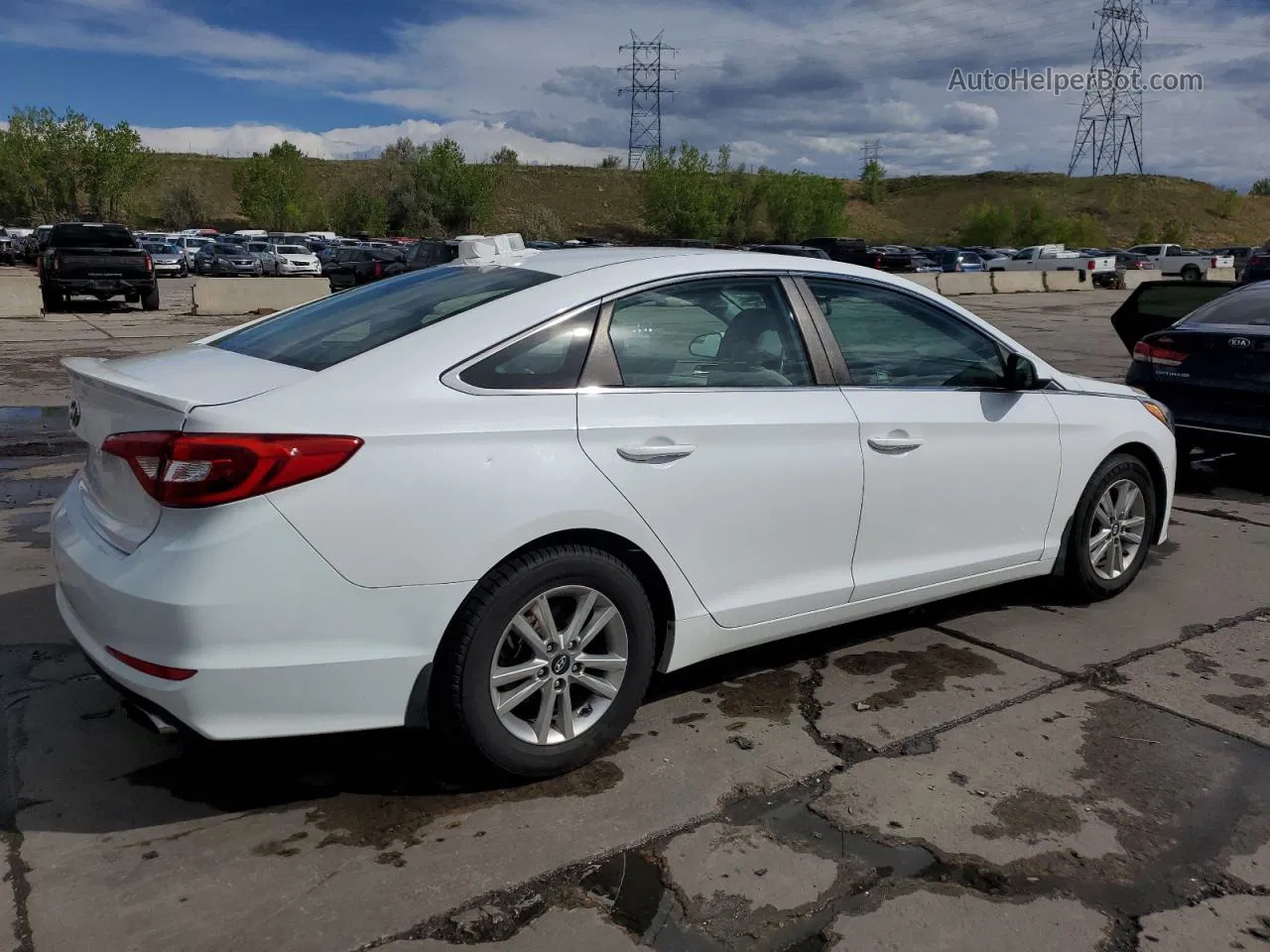 2017 Hyundai Sonata Se White vin: 5NPE24AF5HH575686