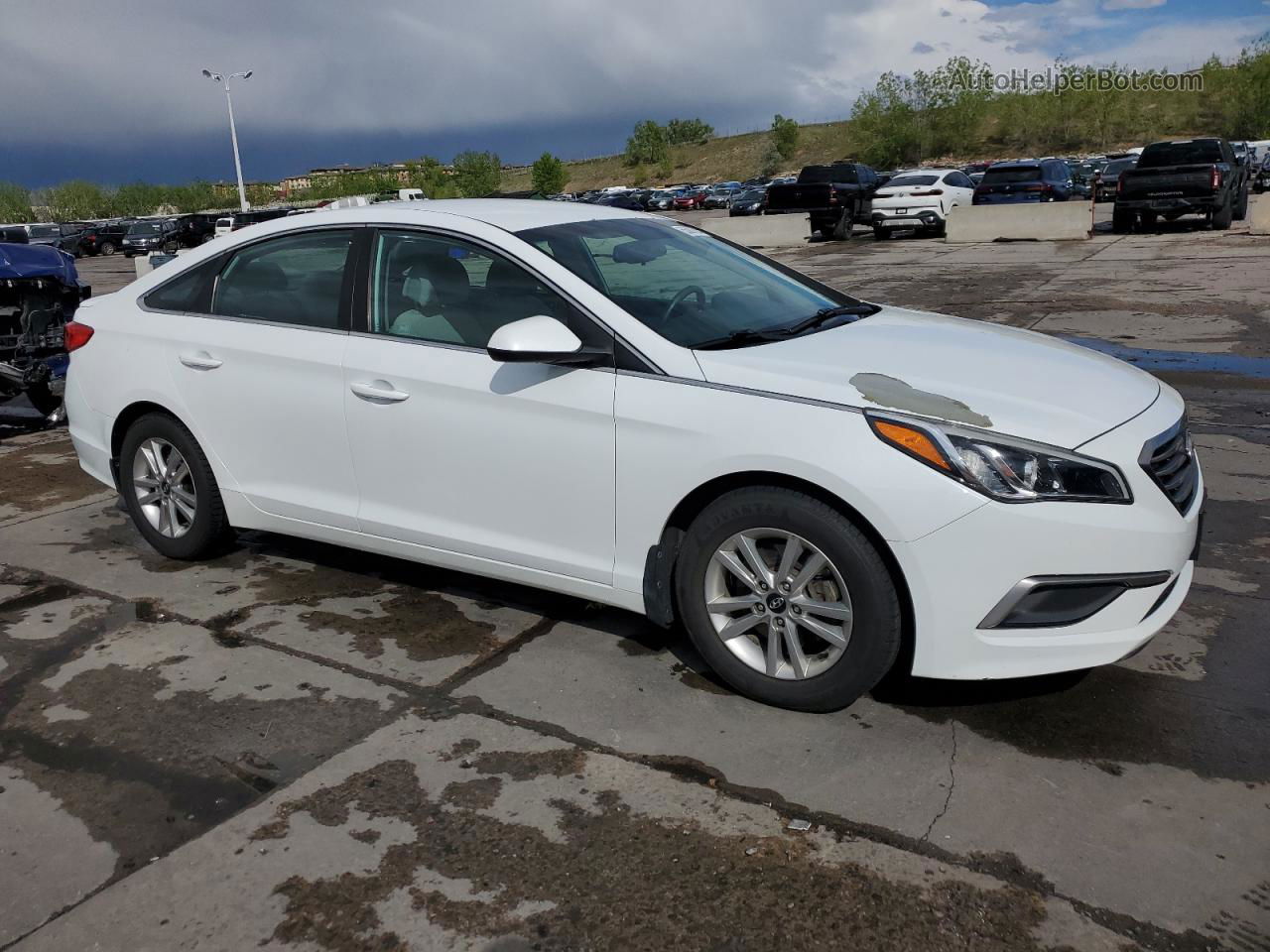 2017 Hyundai Sonata Se White vin: 5NPE24AF5HH575686