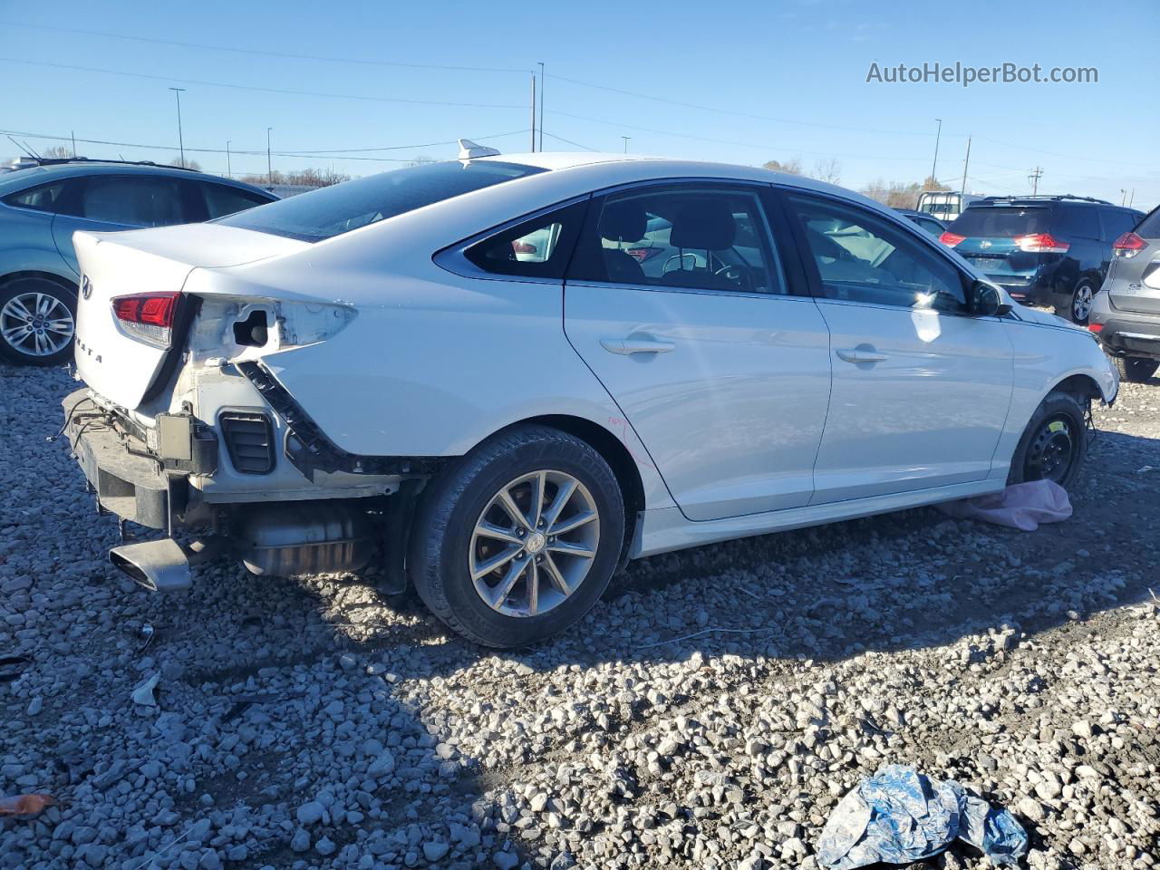 2018 Hyundai Sonata Se White vin: 5NPE24AF5JH710767