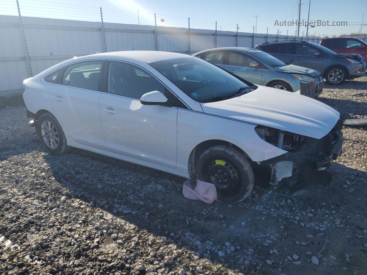 2018 Hyundai Sonata Se White vin: 5NPE24AF5JH710767