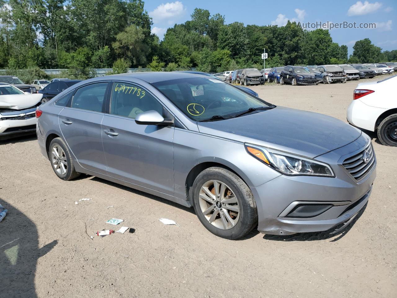 2017 Hyundai Sonata Se Gray vin: 5NPE24AF6HH463768