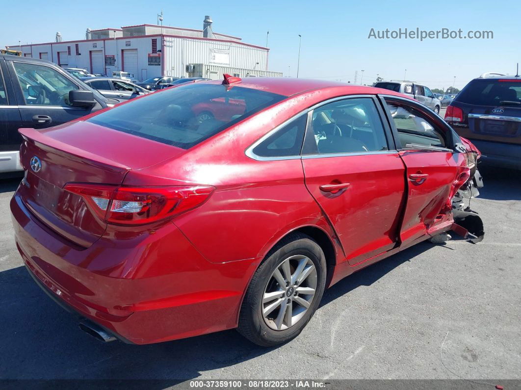 2017 Hyundai Sonata Se Red vin: 5NPE24AF6HH470042