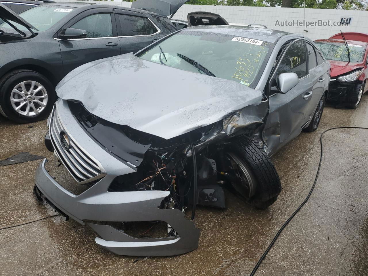 2017 Hyundai Sonata Se Silver vin: 5NPE24AF6HH504819