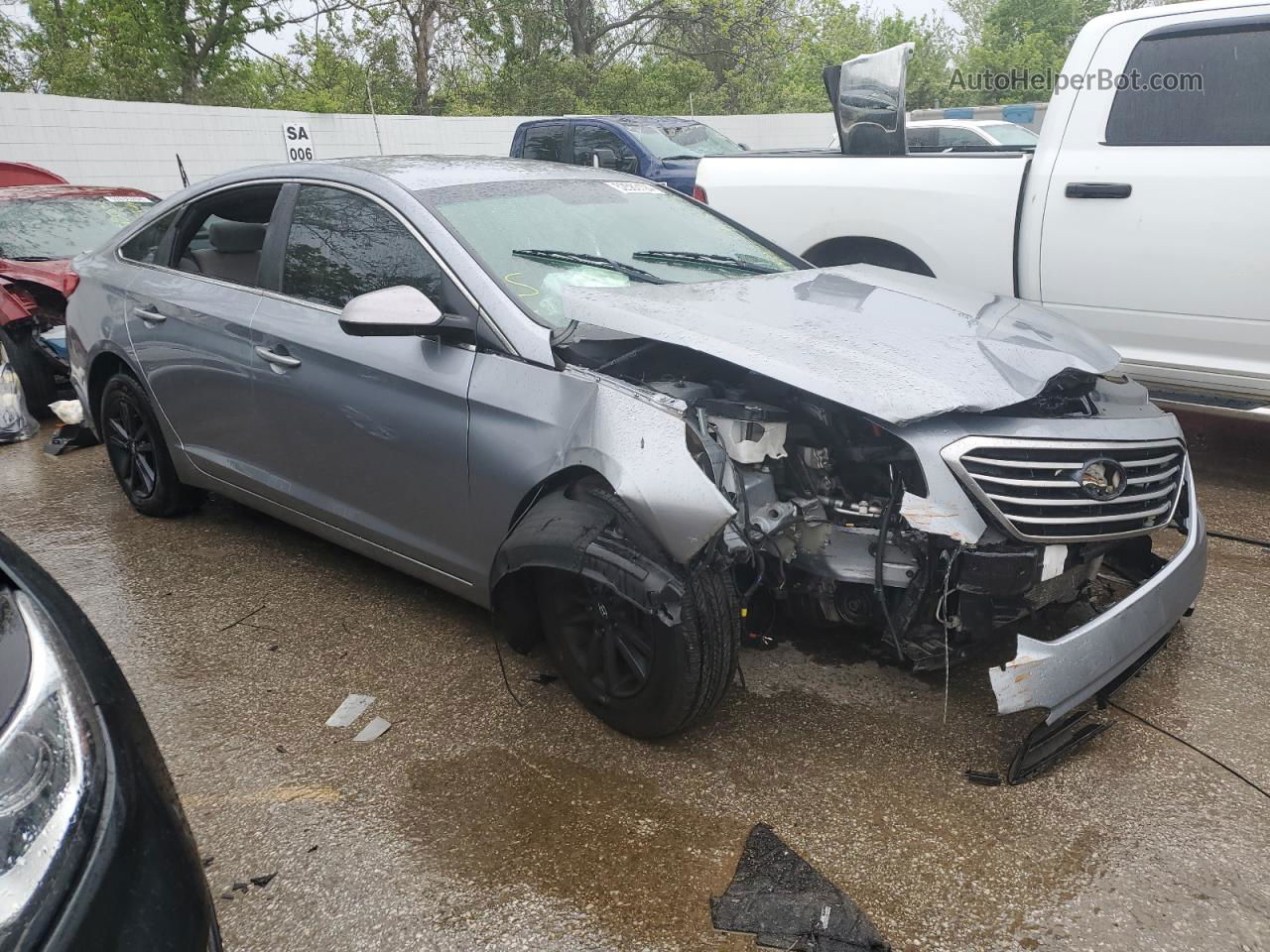 2017 Hyundai Sonata Se Silver vin: 5NPE24AF6HH504819