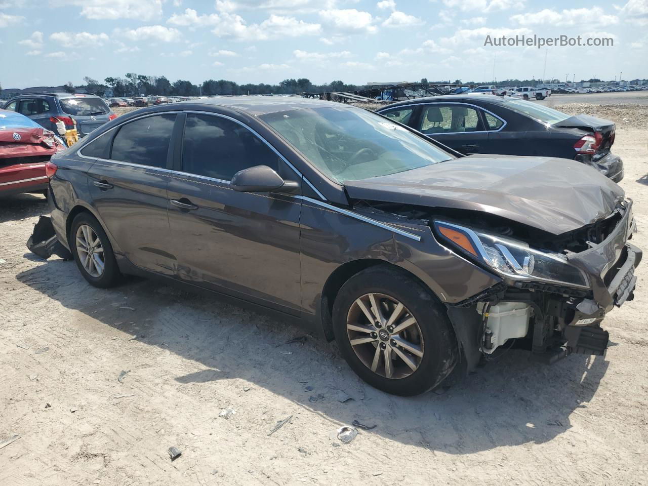 2017 Hyundai Sonata Se Brown vin: 5NPE24AF6HH505002