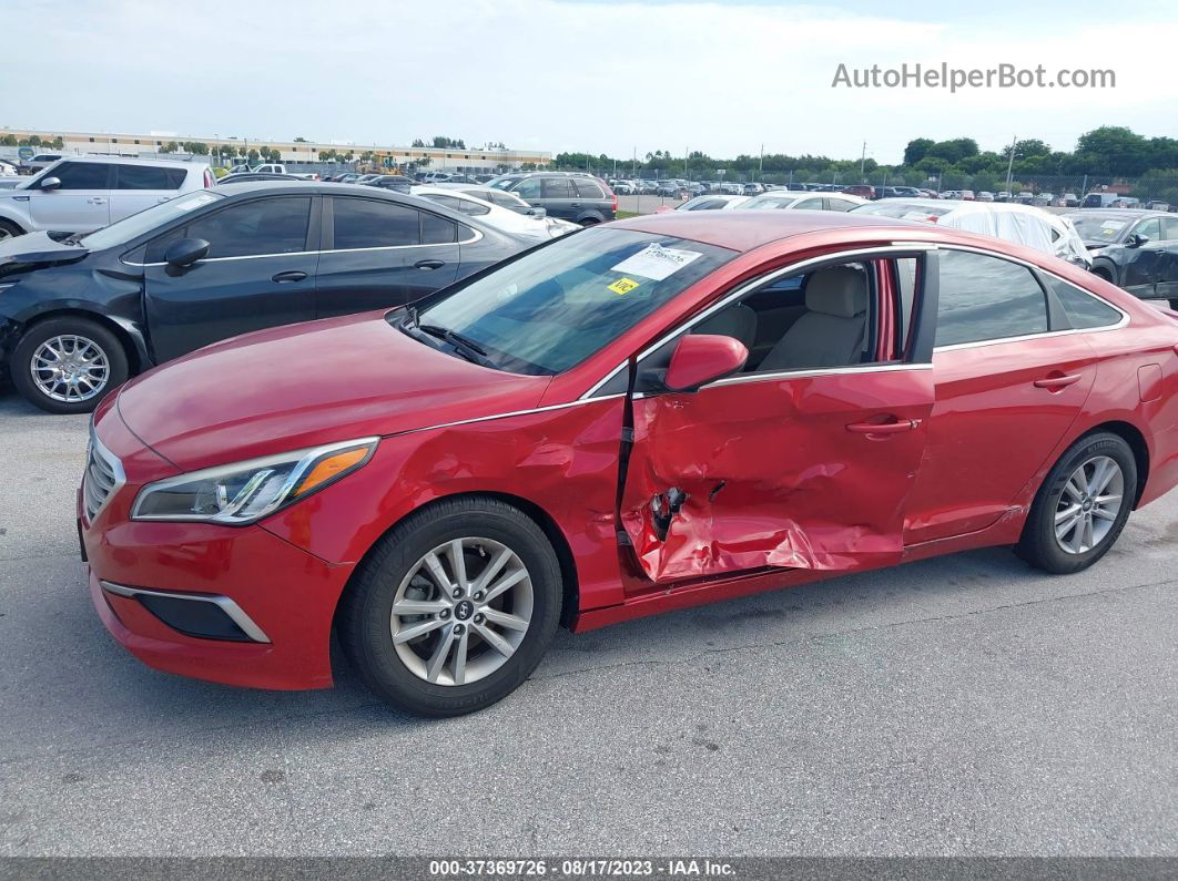 2017 Hyundai Sonata Se Red vin: 5NPE24AF6HH526013