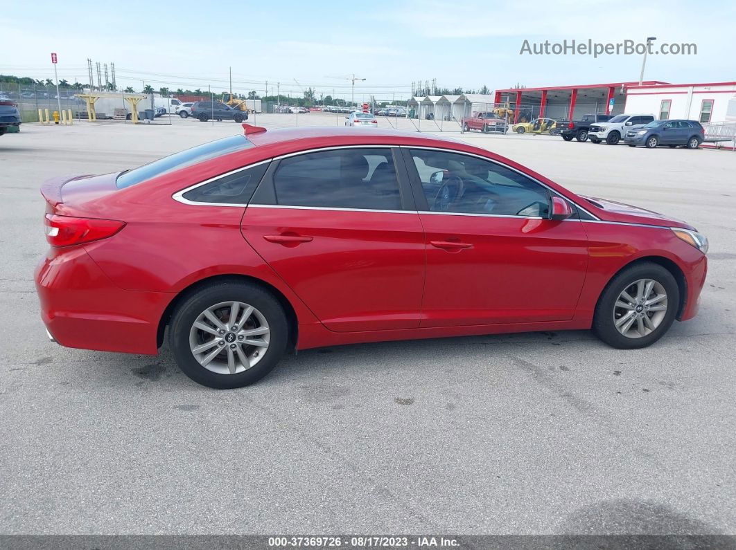 2017 Hyundai Sonata Se Красный vin: 5NPE24AF6HH526013